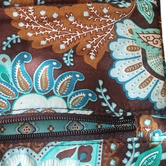 Vera Bradley- NWOT Turquoise and Brown Floral Wallet - Picture 8 of 13